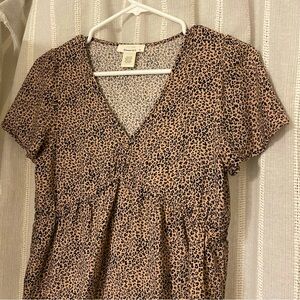 Urban Outfitters Cropped Animal Print Top
